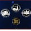 1993-1995 4-Coin France Gold/Silver Monuments Proof Set