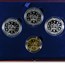 1993-1995 4-Coin France Gold/Silver Monuments Proof Set