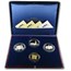 1993-1995 4-Coin France Gold/Silver Monuments Proof Set