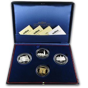 1993-1995 4-Coin France Gold/Silver Monuments Proof Set 1993-1995 4-Coin France Gold/Silver Monuments Proof Set