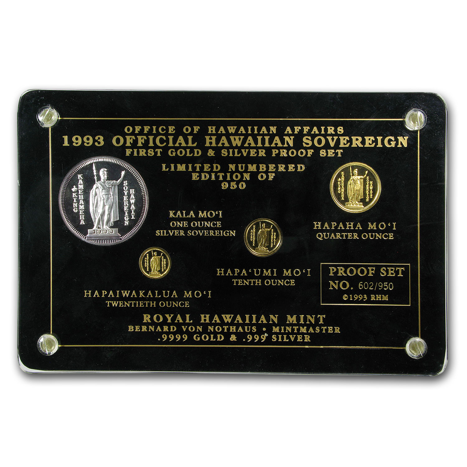 Buy 1993 4-Piece Hawaiian Gold & Silver Proof Set | APMEX