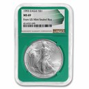 1993 American Silver Eagle MS-69 NGC (Green Holder)