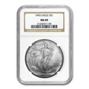 1993 American Silver Eagle MS-69 NGC