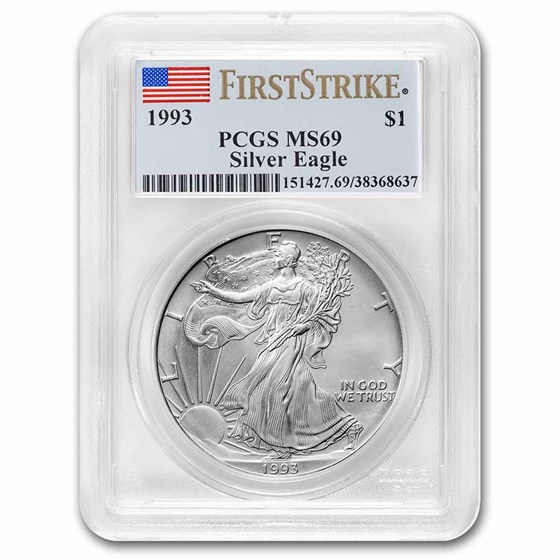 1993 American Silver Eagle MS-69 PCGS (FirstStrike®)