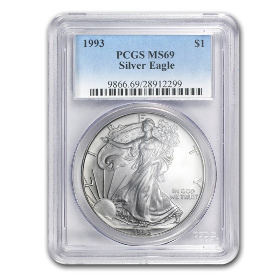 1993 American Silver Eagle MS-69 PCGS 1993 American Silver Eagle MS-69 PCGS