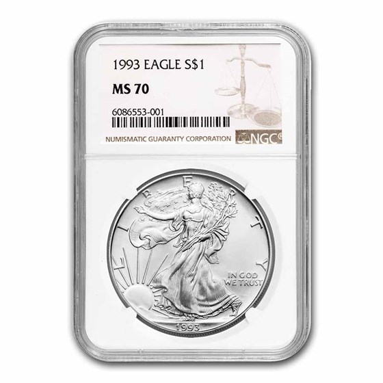 1993 American Silver Eagle MS-70 NGC 1993 American Silver Eagle MS-70 NGC