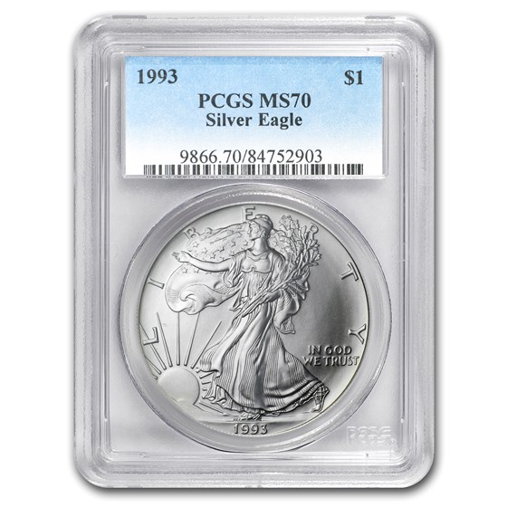 1993 American Silver Eagle MS-70 PCGS 1993 American Silver Eagle MS-70 PCGS
