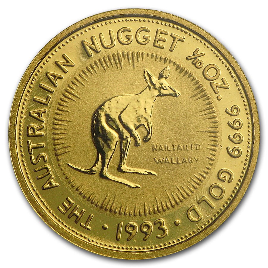 1993 Australia 1/10 oz Gold Nugget