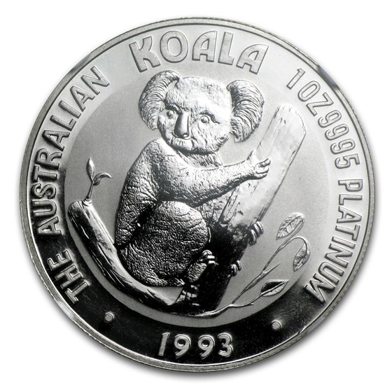 Buy 1993 Australia 1 oz Platinum Koala MS70 NGC APMEX