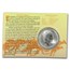 1993 Australia 1 oz Silver Kangaroo (In Display Card)