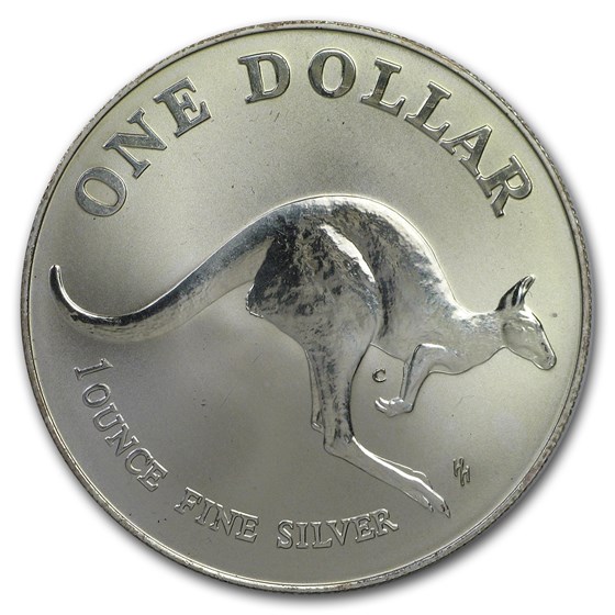 1993 Australia 1 oz Silver Kangaroo (Light Abrasions)