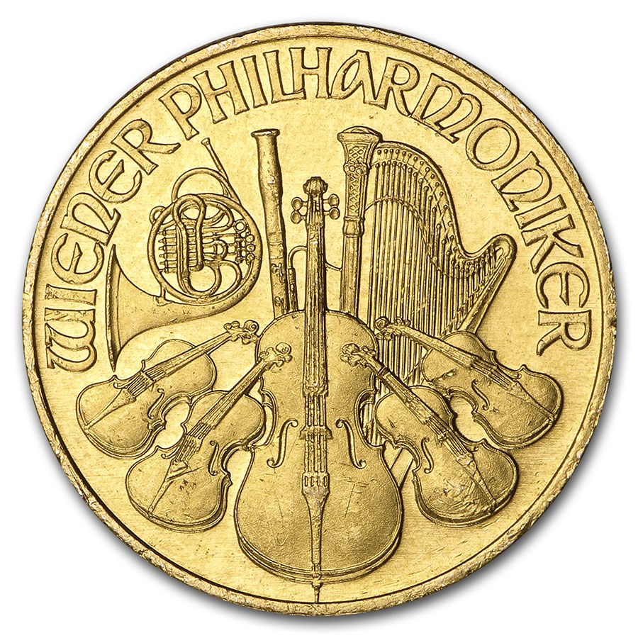 1993 Austria 1/4 oz Gold Philharmonic BU