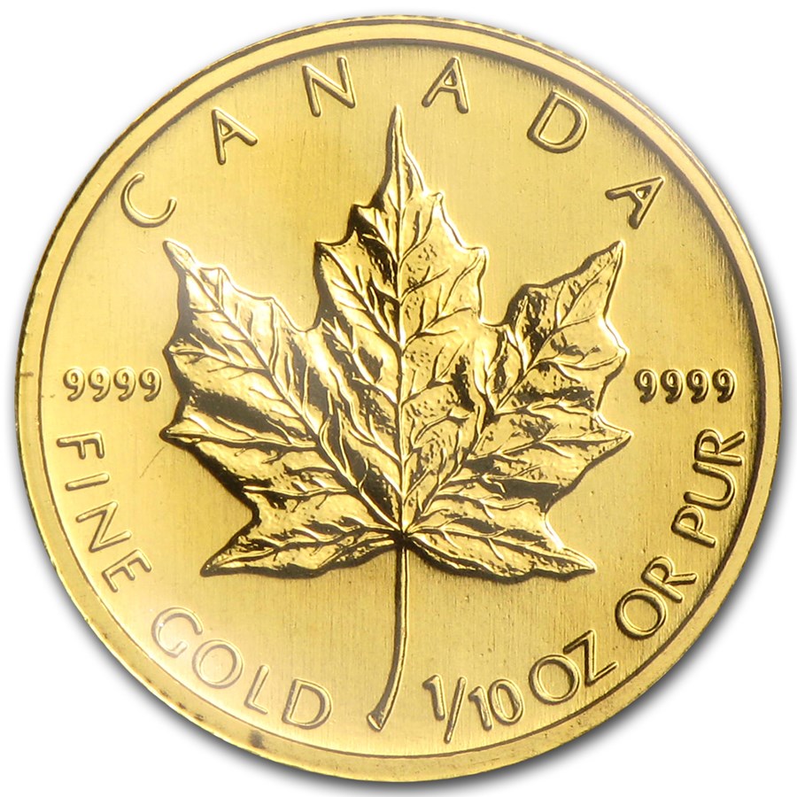 1993 Canada 1/10 oz Gold Maple Leaf BU