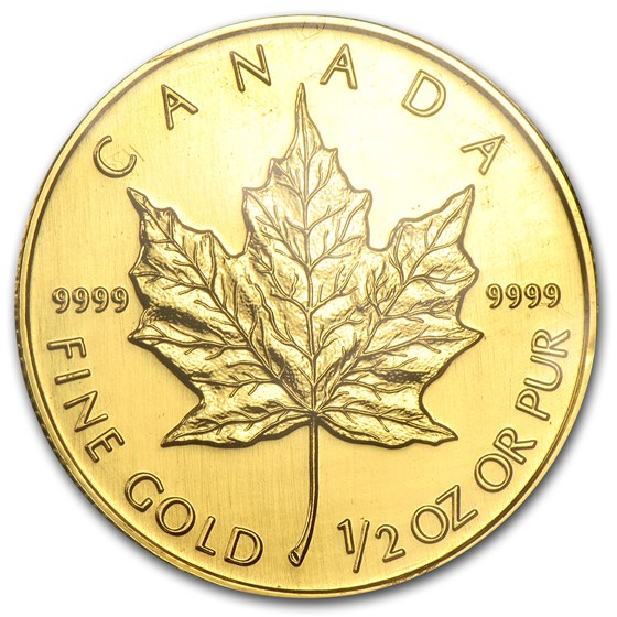 1993 Canada 1/2 oz Gold Maple Leaf BU 1993 Canada 1/2 oz Gold Maple Leaf BU