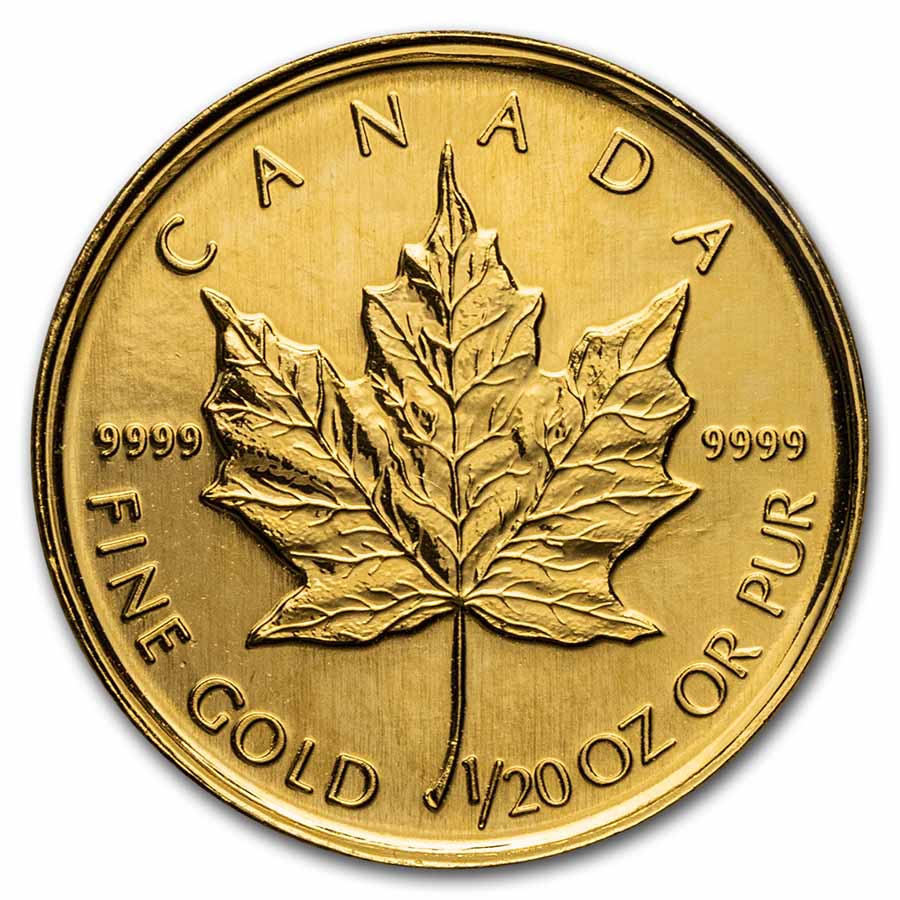 Buy 1993 Canadian 1/20 oz Gold Maple Leaf BU | APMEX