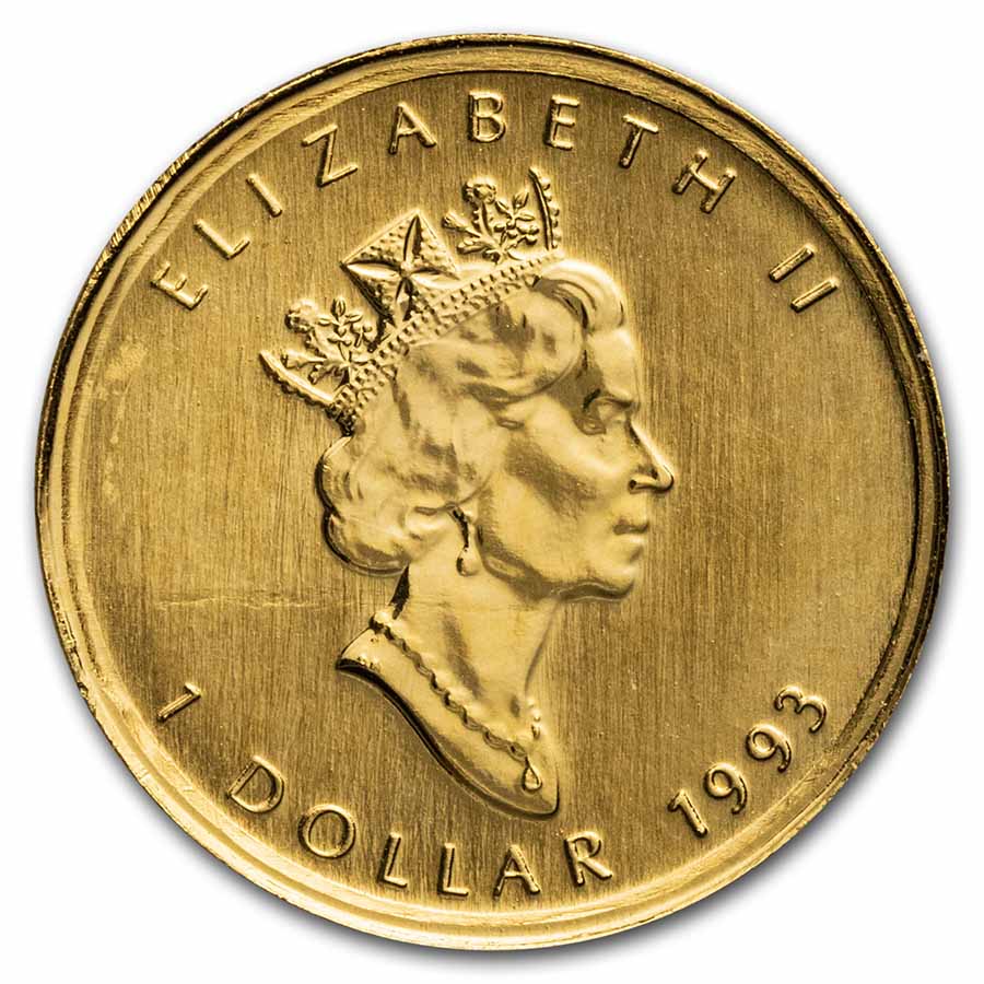 金　GOLD Buy 1993 Canadian 1/20 oz Gold Maple Leaf BU | APMEX