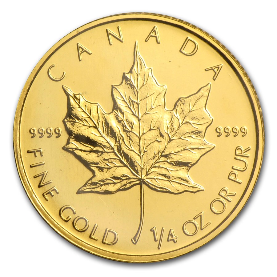 1993 Canada 1/4 oz Gold Maple Leaf BU
