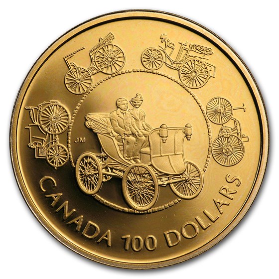 1993 Canada 1/4 oz Proof Gold $100 Horseless Carriage 1993 Canada 1/4 oz Proof Gold $100 Horseless Carriage