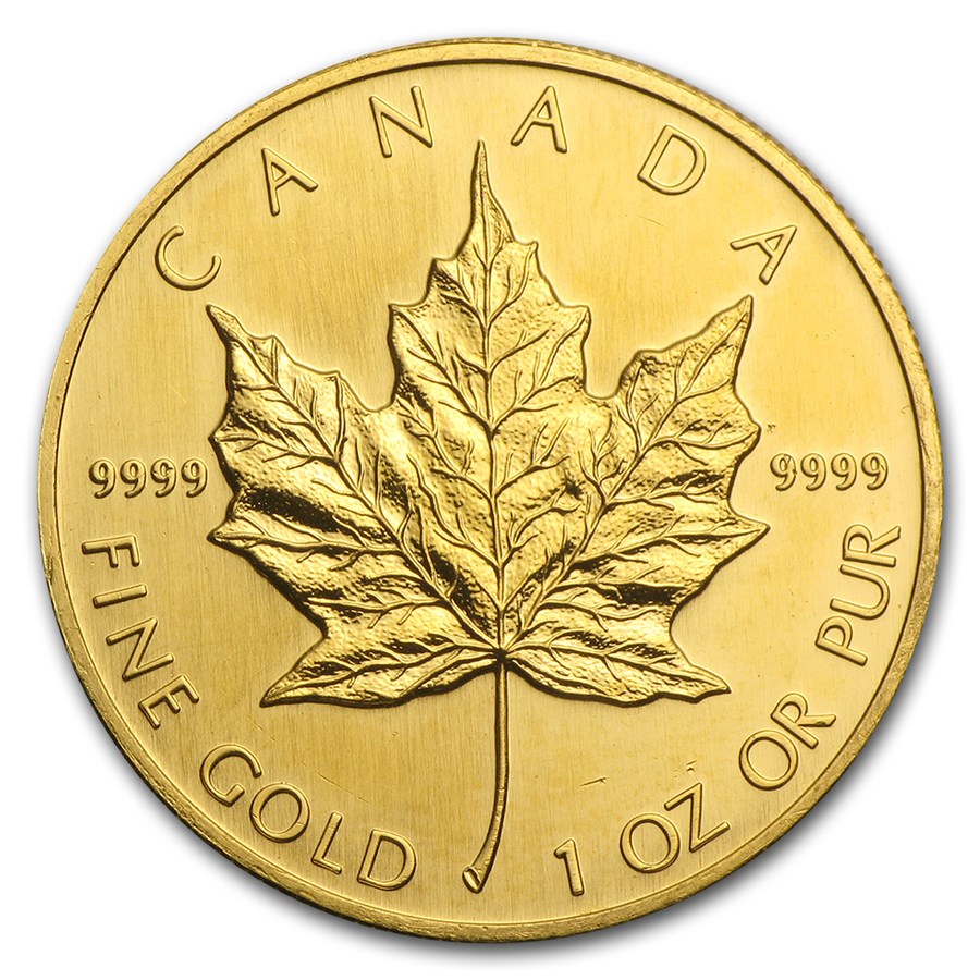 1993 Canada 1 oz Gold Maple Leaf BU