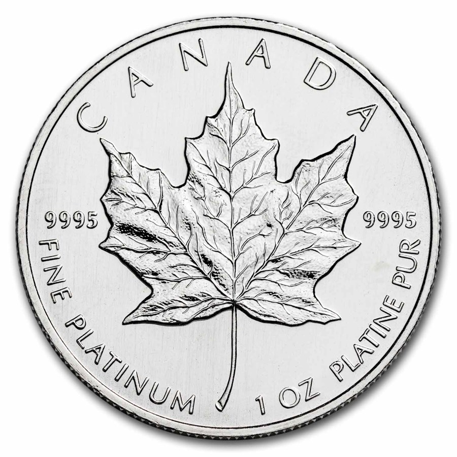 1993 Canada 1 oz Platinum Maple Leaf BU