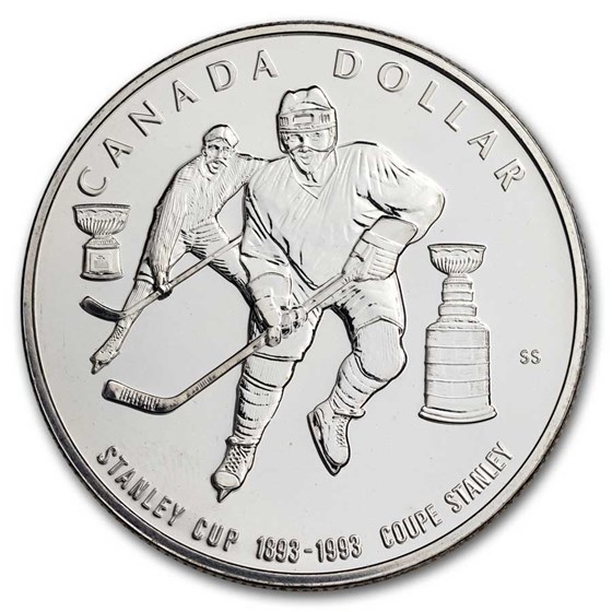 1993 Canada Silver Dollar BU (Stanley Cup) 1993 Canada Silver Dollar BU (Stanley Cup)