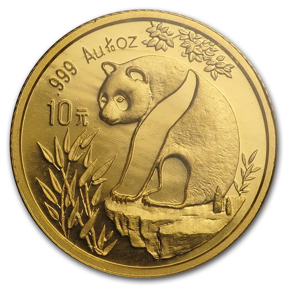 1993 China 1/10 oz Gold Panda Small Date BU (Sealed) 1993 China 1/10 oz Gold Panda Small Date BU (Sealed)