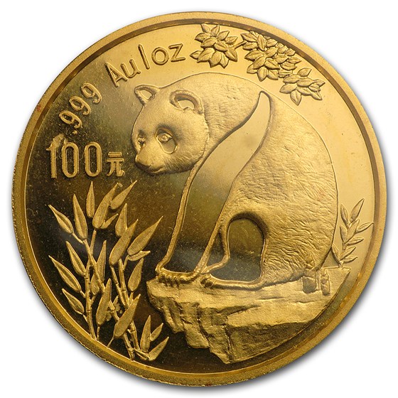 1993 China 1 oz Gold Panda Small Date BU (Sealed) 1993 China 1 oz Gold Panda Small Date BU (Sealed)