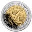 1993 China Bi-Metallic 1/4 oz Gold & 1/8 oz Silver Panda Proof