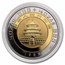 1993 China Bi-Metallic 1/4 oz Gold & 1/8 oz Silver Panda Proof