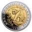 1993 China Bi-Metallic 1/4 oz Gold & 1/8 oz Silver Panda Proof