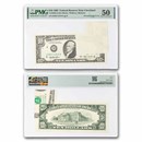 1993 (D-Cleveland) $10 FRN AU-50 PMG (Fr#2030-D) Foldover
