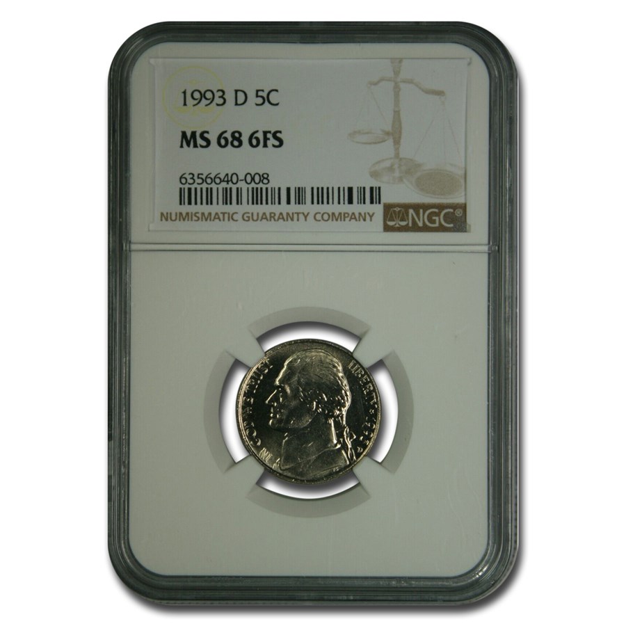 1993-D Jefferson Nickel MS-68 NGC (FS)