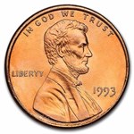 1993-D Lincoln Cent 50-Coin Roll BU