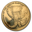 1993 Equatorial Guinea Gold 30000 Francos Elephant BU