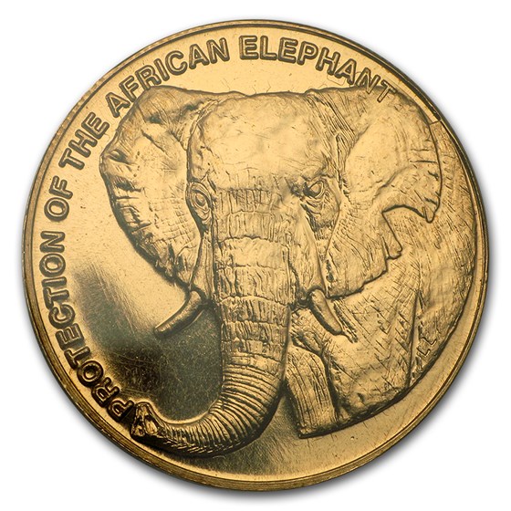1993 Equatorial Guinea Gold 30000 Francos Elephant BU 1993 Equatorial Guinea Gold 30000 Francos Elephant BU
