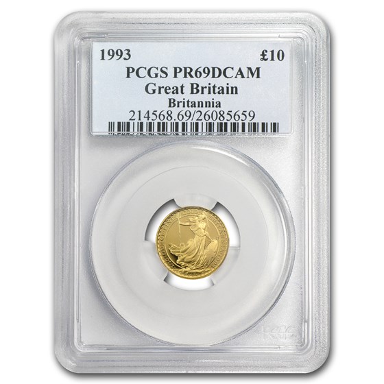 1993 Great Britain 1/10 oz Proof Gold Britannia PR-69 PCGS 1993 Great Britain 1/10 oz Proof Gold Britannia PR-69 PCGS