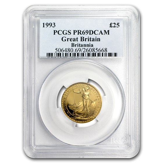 1993 Great Britain 1/4 oz Proof Gold Britannia PR-69 PCGS 1993 Great Britain 1/4 oz Proof Gold Britannia PR-69 PCGS