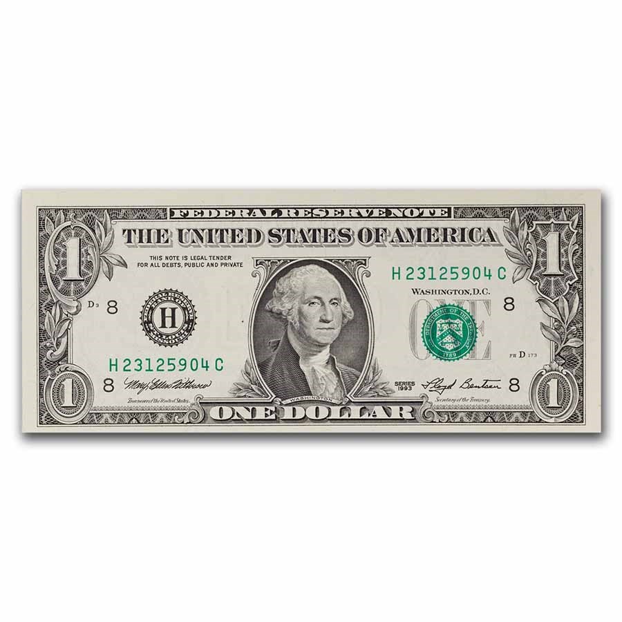 1993 (H-St. Louis) $1.00 FRN CU (Fr#1919-H) FW