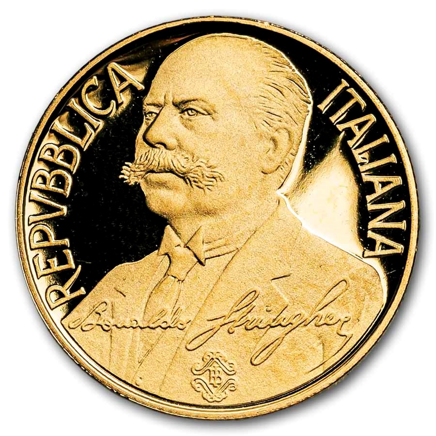 1993 Italy Proof Gold 50,000 Lire Bank of Italy