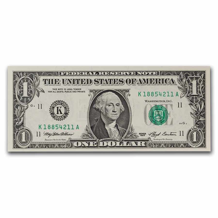 1993 (K-Dallas) $1.00 FRN CU (Fr#1919-K) FW