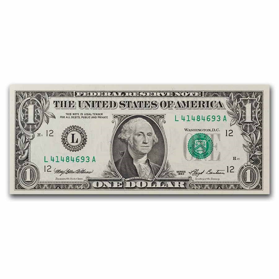 1993 (L-San Francisco) $1.00 FRN CU (Fr#1918-L)