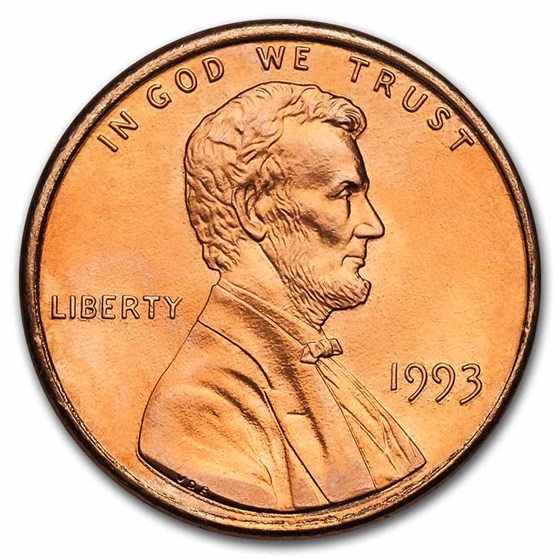 1993 Lincoln Cent BU (Red) 1993 Lincoln Cent BU (Red)