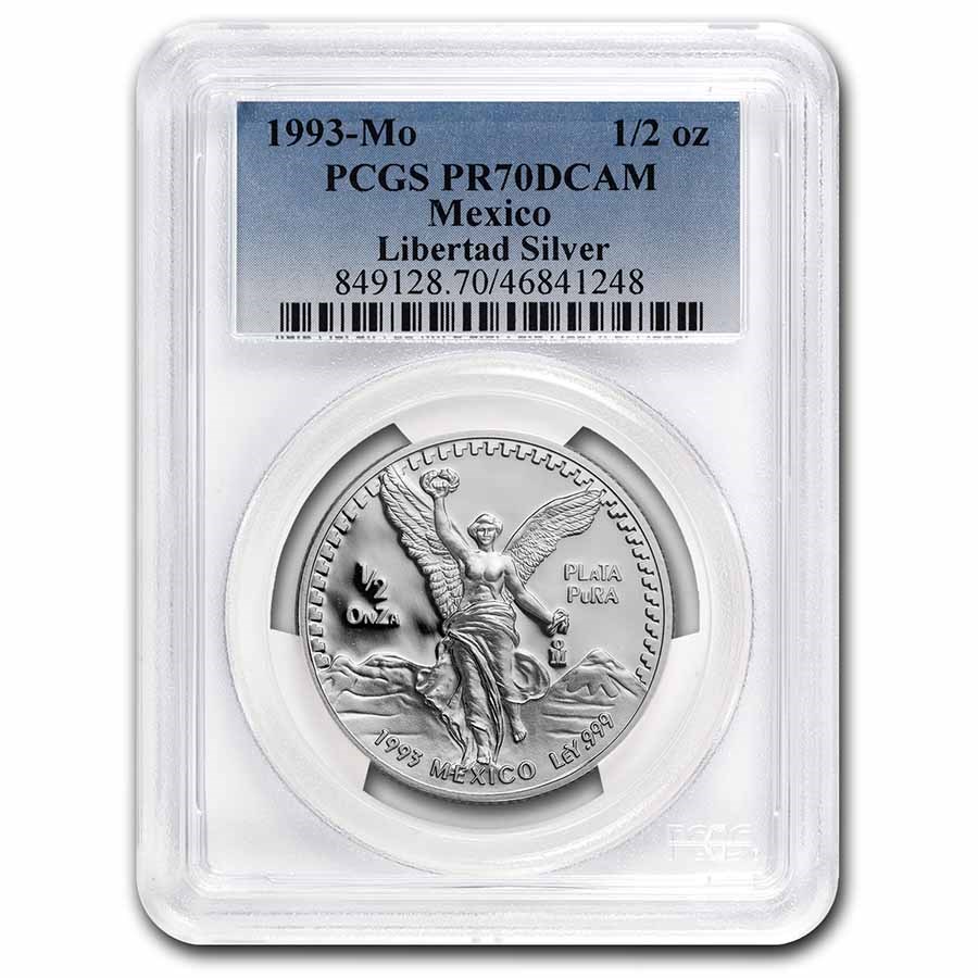 1993 Mexico 1/2 oz Silver Libertad PR-70 PCGS