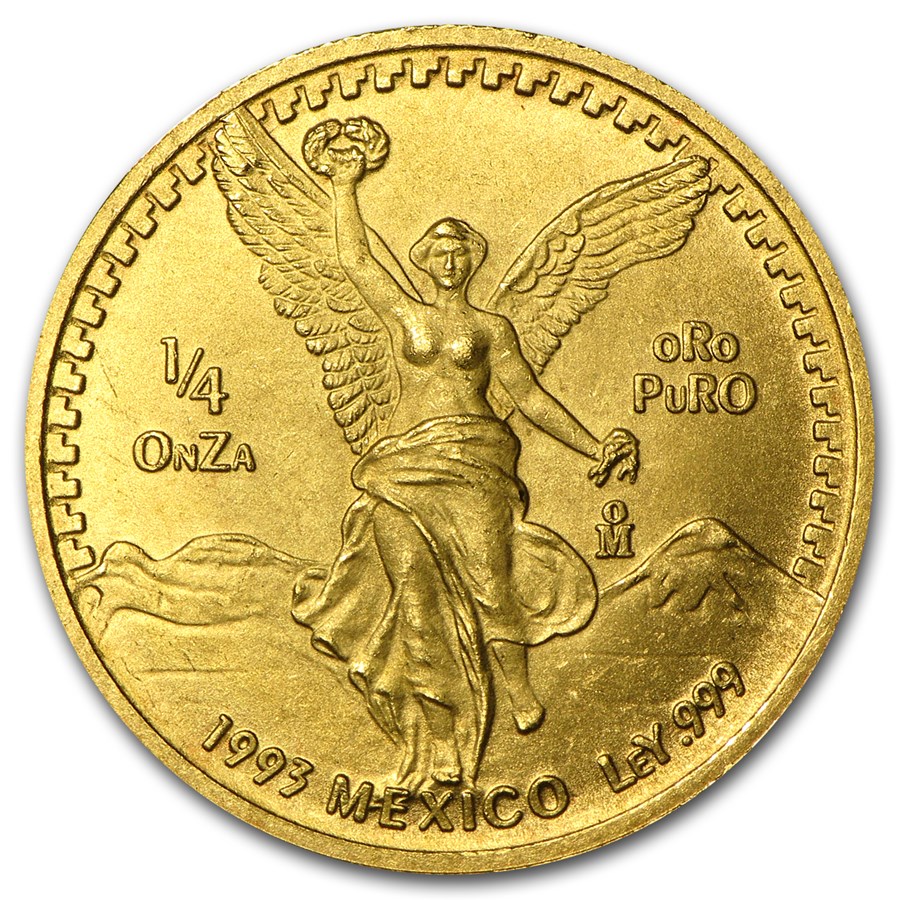 1993 Mexico 1/4 oz Gold Libertad BU