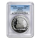 1993 Mexico 1 oz Silver 5 Pesos Huehueteotl PR-69 PCGS 1993 Mexico 1 oz Silver 5 Pesos Huehueteotl PR-69 PCGS
