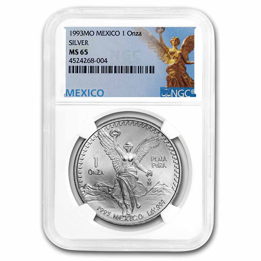 Buy 1993 Mexican 1 oz Silver Libertad MS-65 NGC | APMEX
