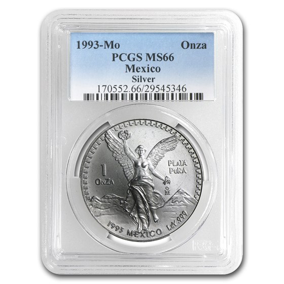 1993 Mexico 1 oz Silver Libertad MS-66 PCGS 1993 Mexico 1 oz Silver Libertad MS-66 PCGS