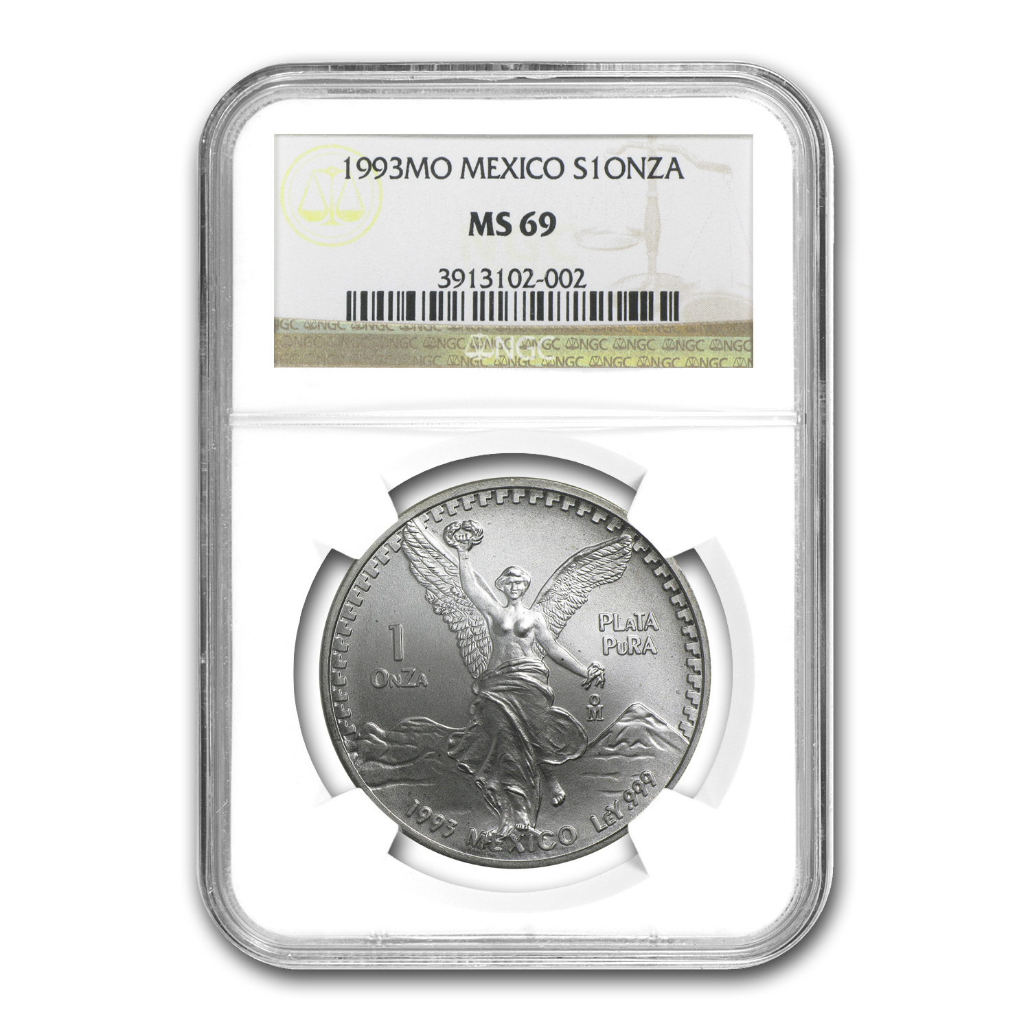 Buy 1993 Mexico 1 oz Silver Libertad MS-69 NGC | APMEX