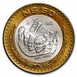1993 Mexico Bimetallic 50 Nuevos Pesos BU