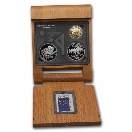 1993 Norway World Cycling Championships Gold 3 Coin Set